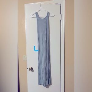 Long cross back dress